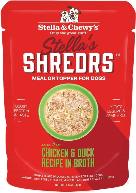 STELLA &amp; CHEWYS SHREDS CHICKEN DUCK IN BROTH 2.8 OZ