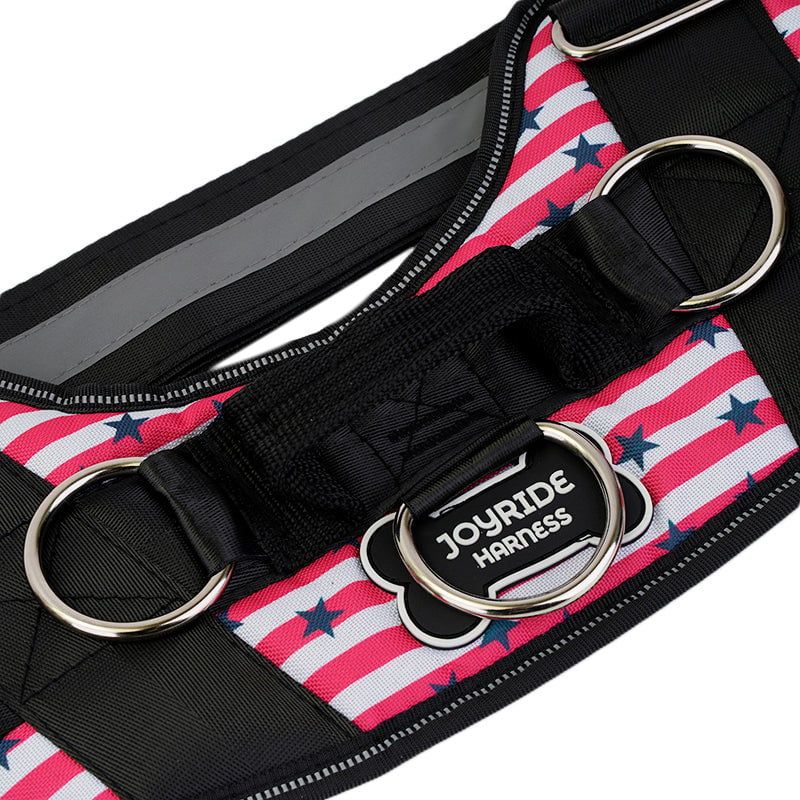 Joyride Stars and Stripes No-Pull Easy On-Off Joyride Harness | L
