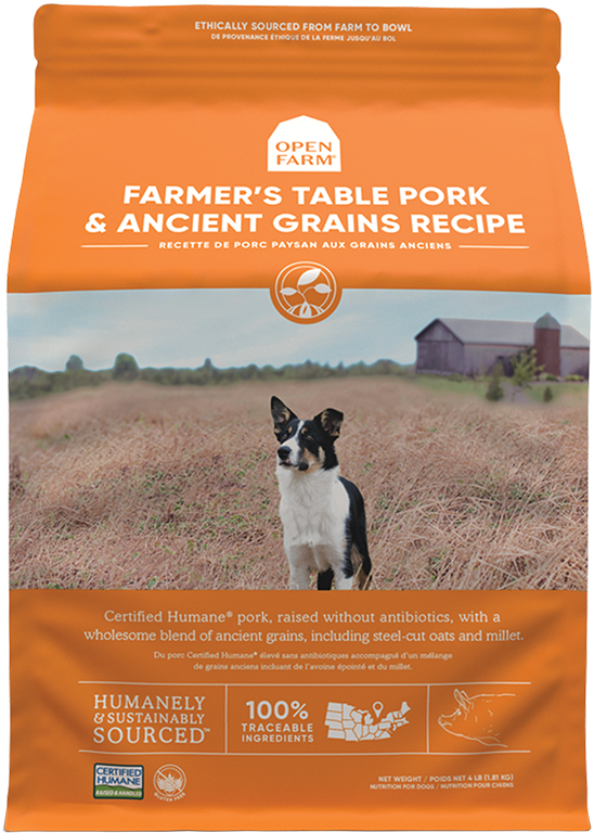 OPEN FARM DOG DRY PORK RECIPE ANCIENT GRAIN 22#