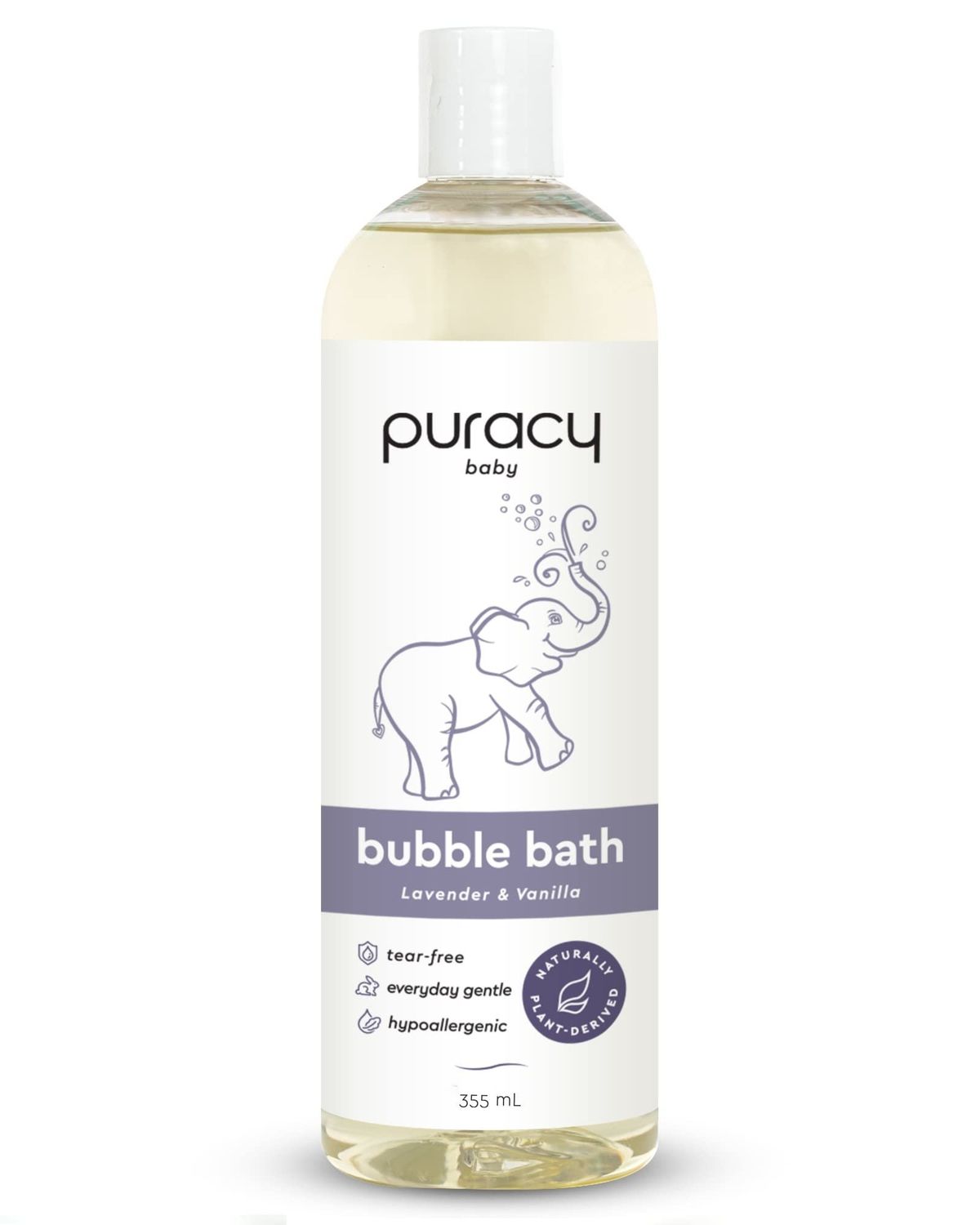 Puracy Natural Baby Bubble Bath - WH - Lavender &amp; Vanilla / 12oz