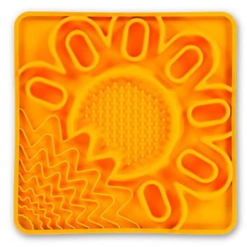 MM SILICONE FRAMED LICK MAT MULTI SURFACE ORANGE 10X10