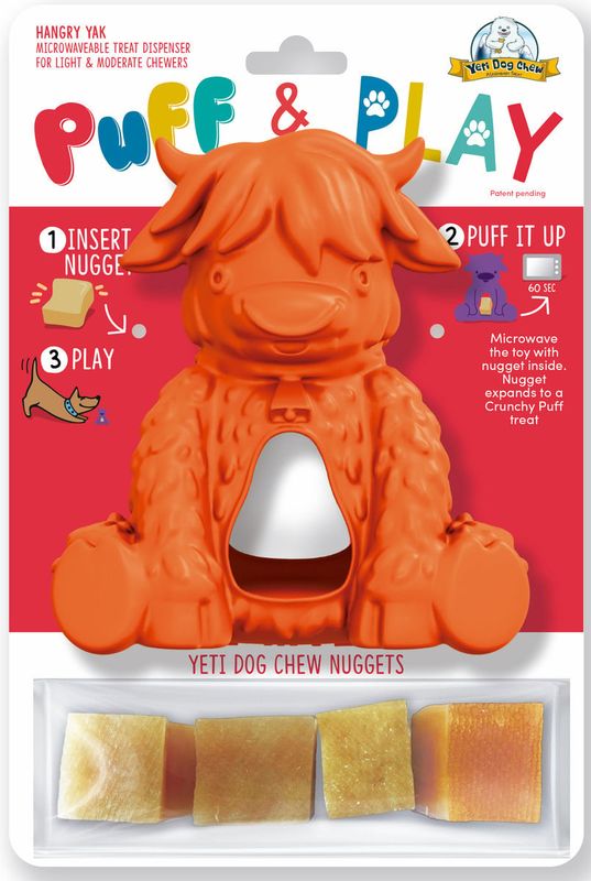 YETI HANGRY YAK PUFF &amp; PLAY TOY Orange
