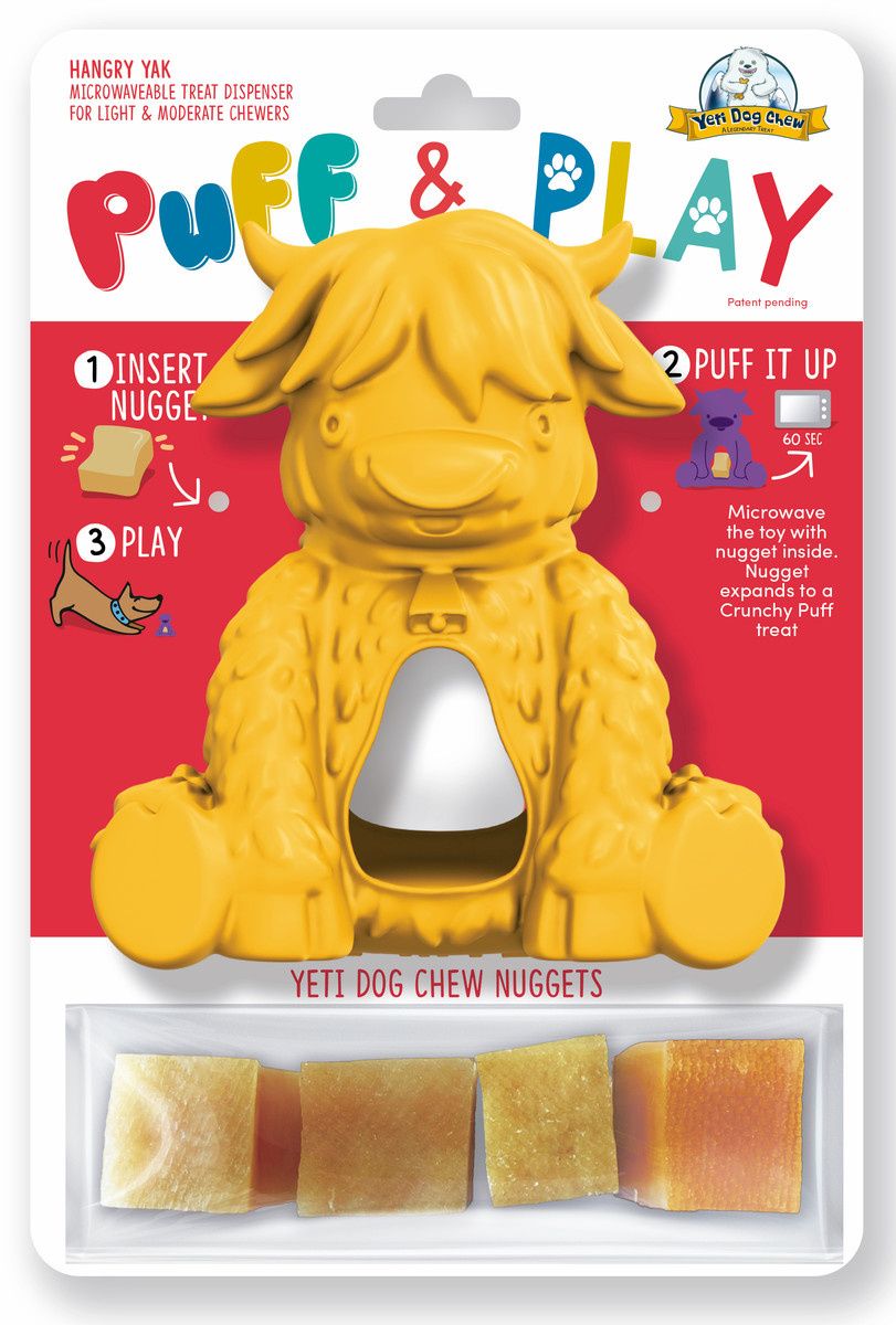 YETI HANGRY YAK PUFF &amp; PLAY TOY Yellow