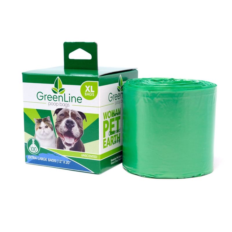 GreenLine Biodegradable Poop Bags Extra Large 100 ct