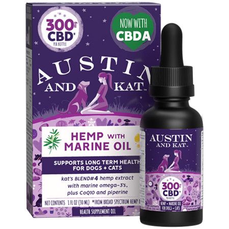AUSTIN &amp; KAT HEMP + SALMON OIL WITH COQ10 300MG 30ML
