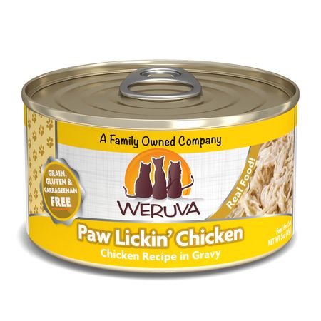 WERUVA CAT 3 OZ PAW LICKIN&#39; CHICKEN 24/CS