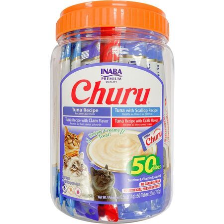 Inaba Cat Churu Purees Tuna Seafood Singles