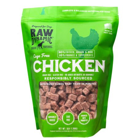 RAW DYNAMIC FRZN DOG FOOD / CHICKEN 3#