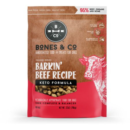 BONES &amp; CO FD DOG FOOD BEEF BITES 25 OZ