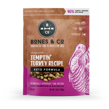 BONES &amp; CO FD DOG FOOD TURKEY BITES 12 OZ