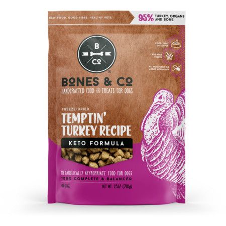 BONES &amp; CO FD DOG FOOD TURKEY BITES 25 OZ