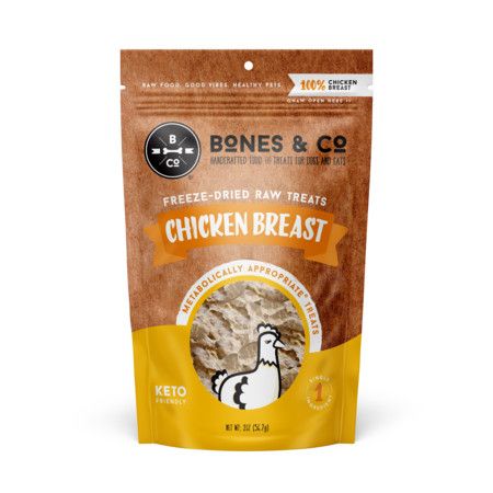 BONES &amp; CO FD DOG TREATS CHICKEN BREAST 2 OZ