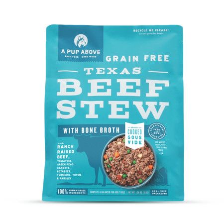 A PUP ABOVE FRZN GENTLY COOKED TEXAS BEEF STEW 3#