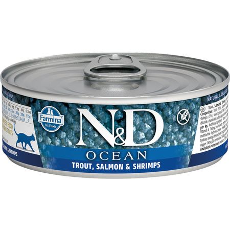 Farmina cat can ocean trout salm shrimp 2.8oz Case