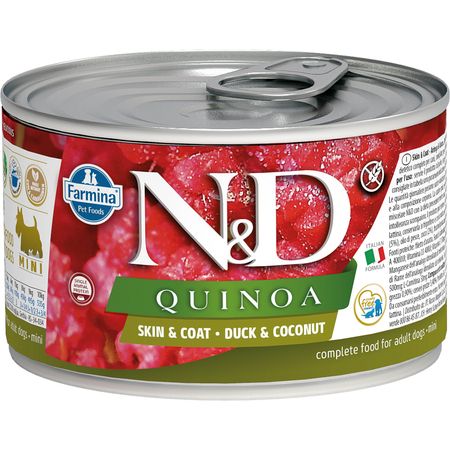 Farmina dog can quinoa skin coat duck coconut 4.9oz