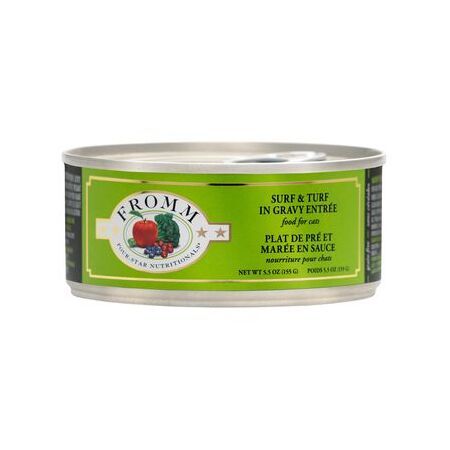 FROMM 4 STAR CAT CAN SHREDDED SURF &amp; TURF 12/5.5oz.