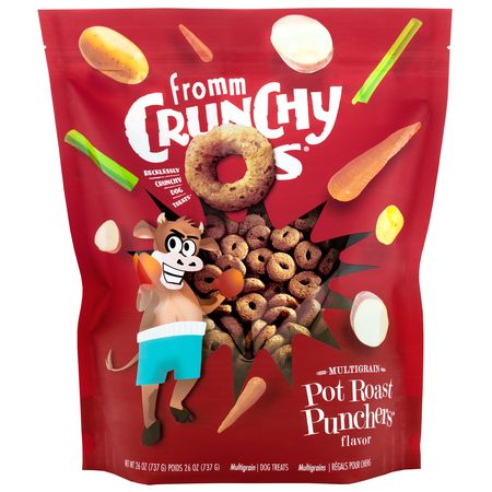 FROMM TREATS DOG CRUNCHY O&#39;S POT ROAST PUNCHERS 26 OZ