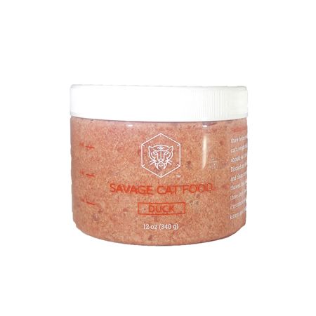 Savage Cat Frozen Duck 12 oz Small Tub