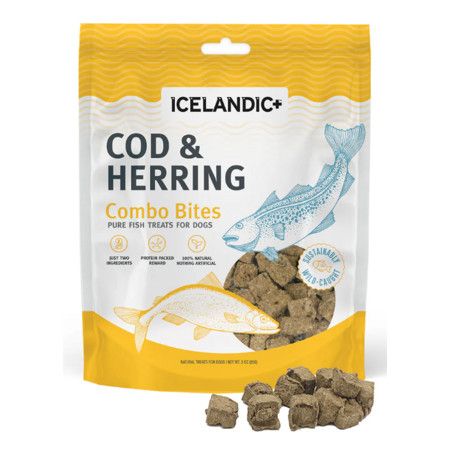 Icelandic+ Cat Treat Combo Bites Cod &amp; Herring 1.7oz bag