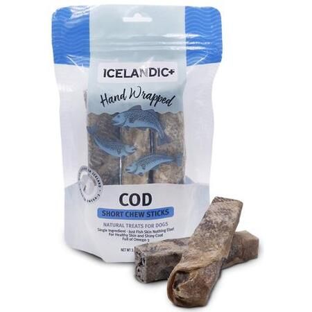Plus Dog Treat Cod Skin 5" Stick  3pc