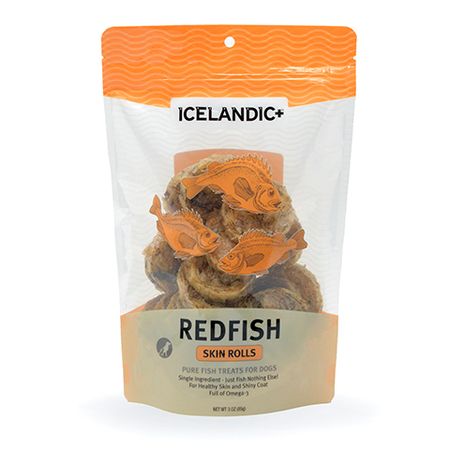 Icelandic Plus Redfish Skin Rolls 3oz bag