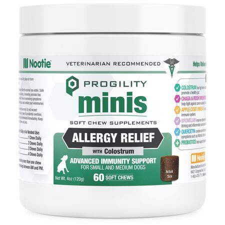Nootie Dog Treat Progility Mini Allergy Immune 60 Count