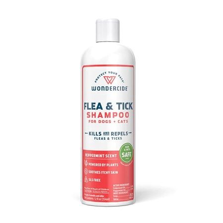Wondercide Flea &amp; Tick Shampoo Dog &amp; Cat Peppermint 12 oz