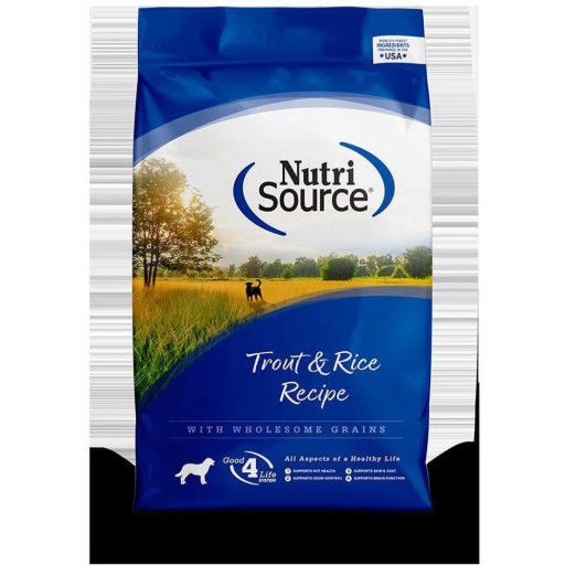 NUTRISOURCE DOG  TROUT &amp; BROWN RICE 26#
