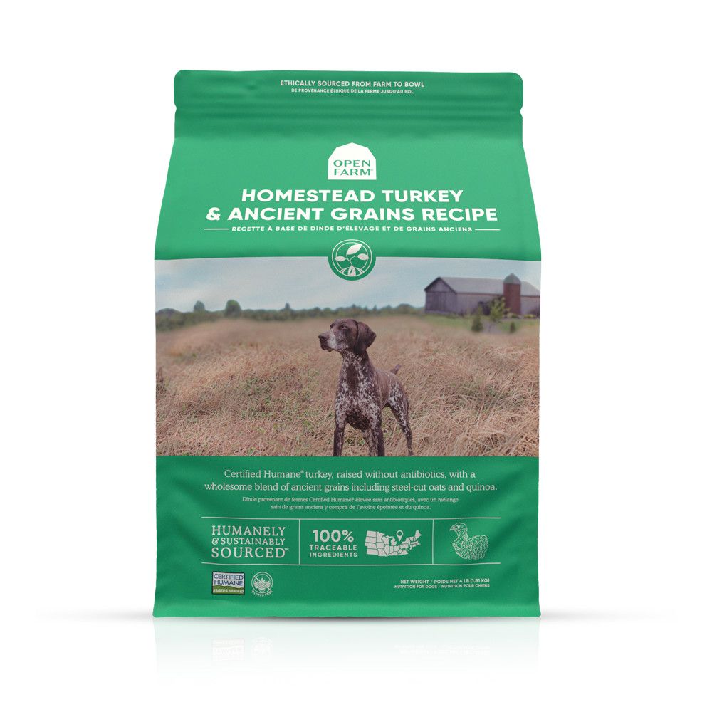 OPEN FARM DOG DRY HOMESTEAD TURKEY ANCIENT GRAIN, Size: 22 lb