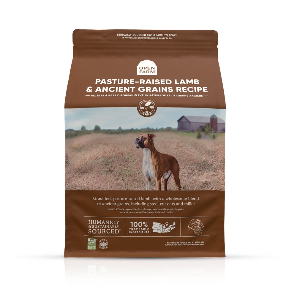 OPEN FARM DOG DRY PASTURE RAISED LAMB  ANCIENT GRAIN, Size: 4 lb