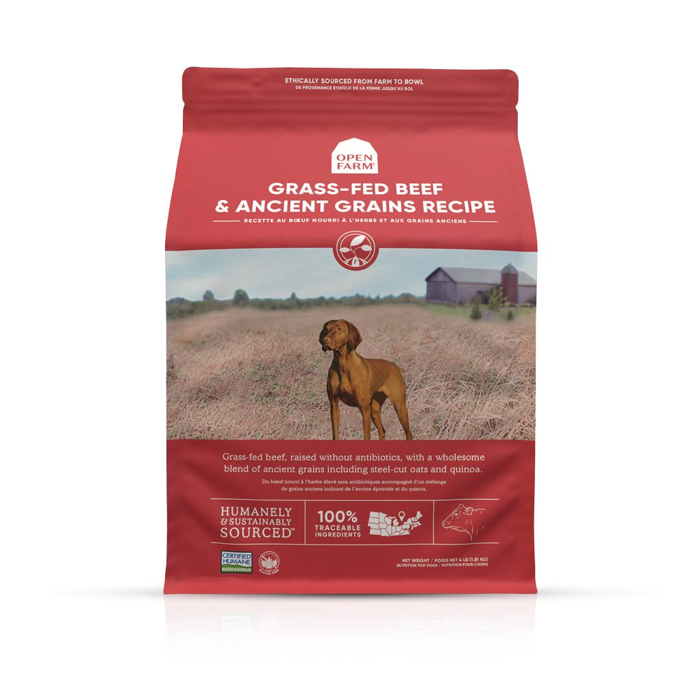 OPEN FARM DOG DRY BEEF RECIPE ANCIENT GRAIN, Size: 4 lb