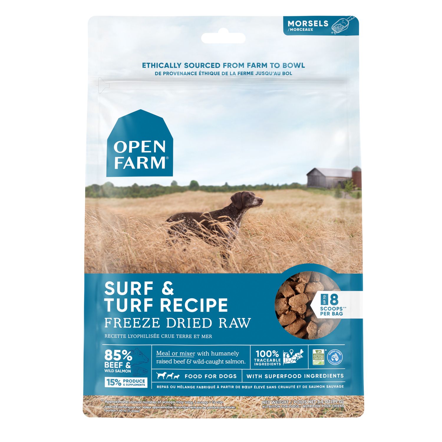 OPEN FARM DOG FD RAW SURF &amp; TURF, Size: 3.5 oz
