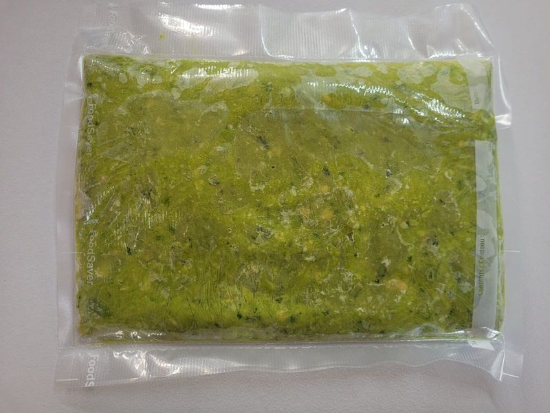 Guacamole al vacío y congelado, listo para consumir!