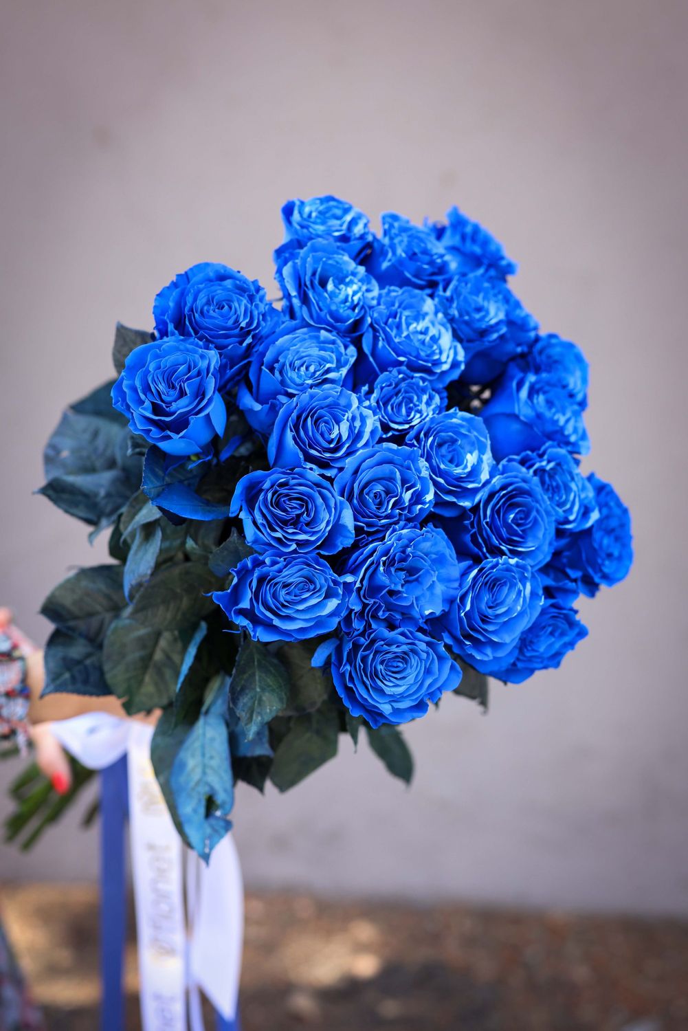 Royal Blue Rose Bouquet