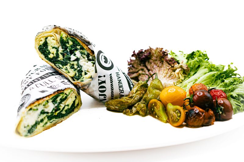 Egg White, Spinach Feta Wraps