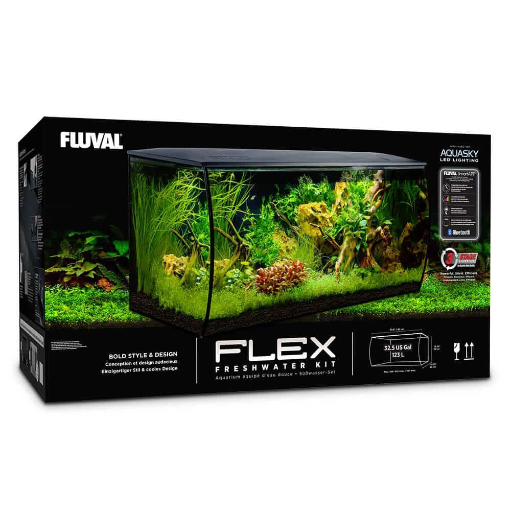 Fluval Flex 32.5 Gallon Aquarium Kit, Color: Black