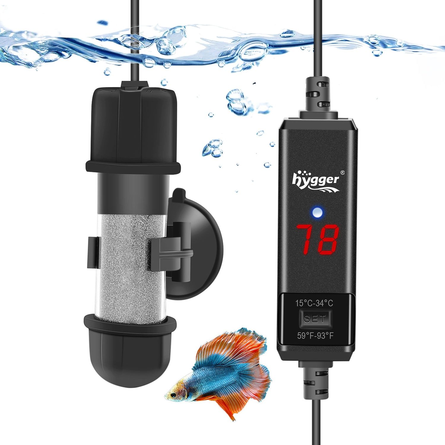 Hygger - Submersible Tube Aquarium Heater