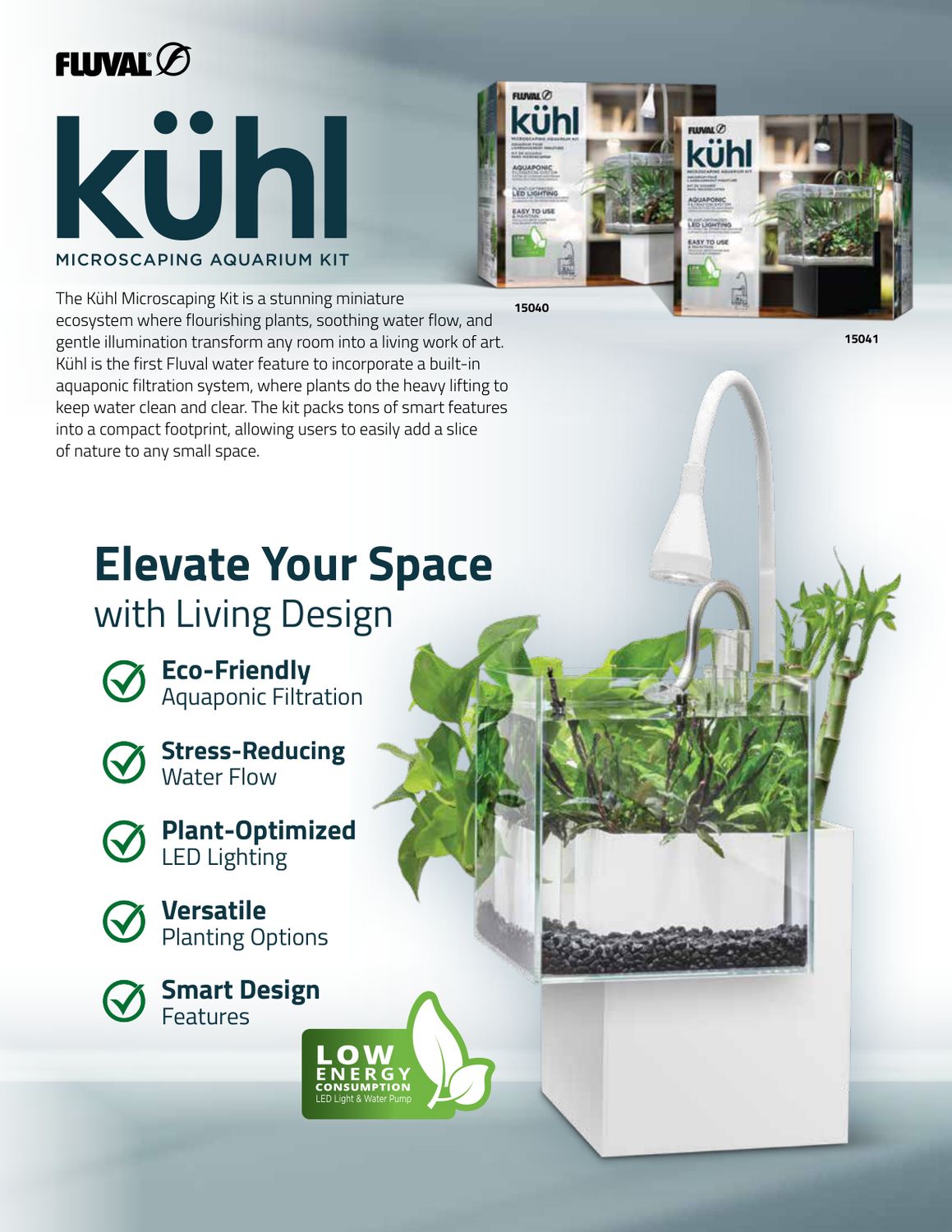 Fluval Kühl Microscaping Aquarium Kit - Black