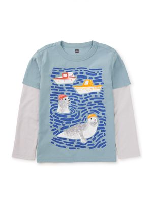 Seal Layer Sleeve Graphic Tee