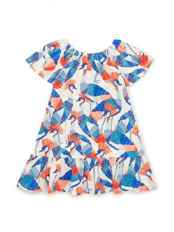 Flutter Sleeve Drop Skirt Dres