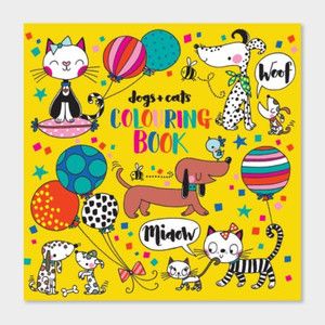 Square Colouring Book - Dogs and Cats - 8x8