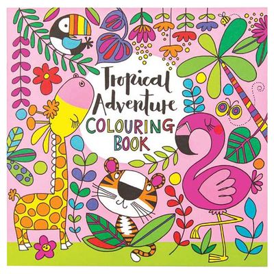 Square Coloring Book -Tropical Adventure - 8x8