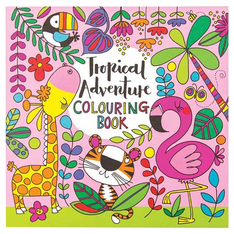 Square Coloring Book -Tropical Adventure - 8x8