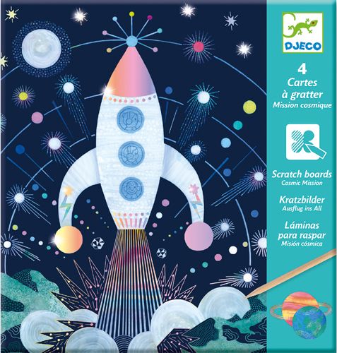 Djeco Scratch Cards / Cosmic Mission