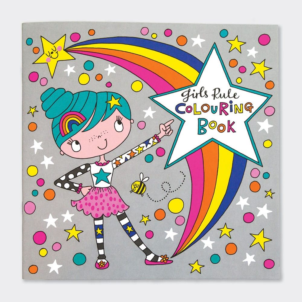 Square Coloring Book - Girls Rule - 8x8