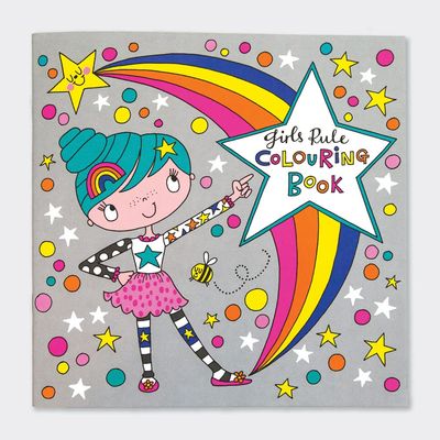 Square Coloring Book - Girls Rule - 8x8