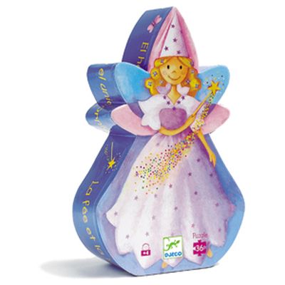Djeco Silhouette Puzzle / The Fairy and the Unicorn / 36 PCS