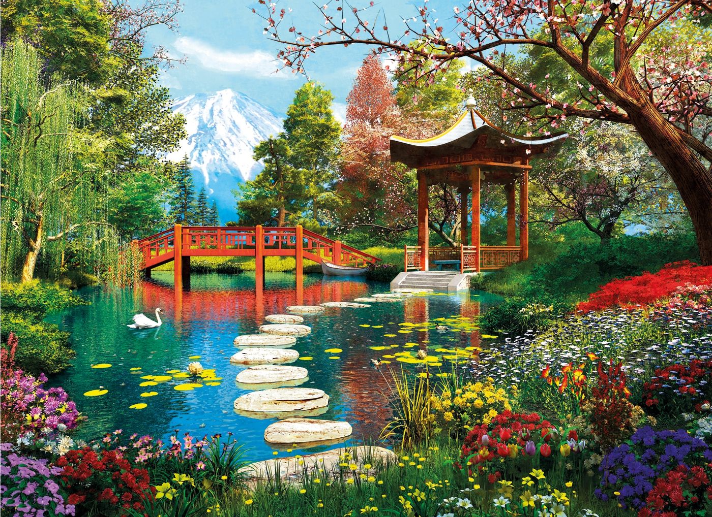 CLEMENTONI 1000 PCS: Fuji Garden