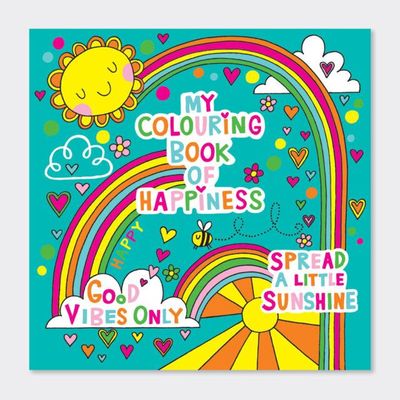 Square Coloring Book - My Colouring Book of Happiness - 8x8