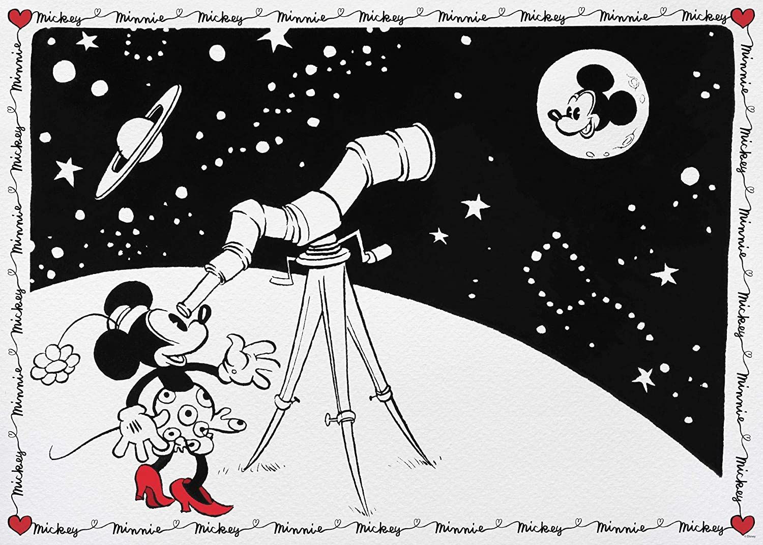 Ravensburger Disney Treasures from The Vault Minnie and Mickey Sweethearts 1000 Piece